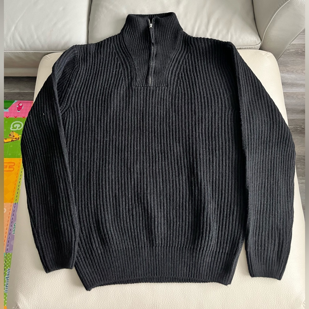 Zara Men’s Wool Blended Quarter Zip Sweater - Size L